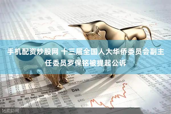 手机配资炒股网 十三届全国人大华侨委员会副主任委员罗保铭被提起公诉